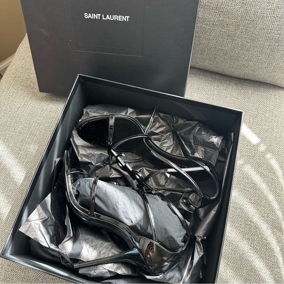 Saint Laurent Patent Leather Cassandra Heels - Picture 5 of 10